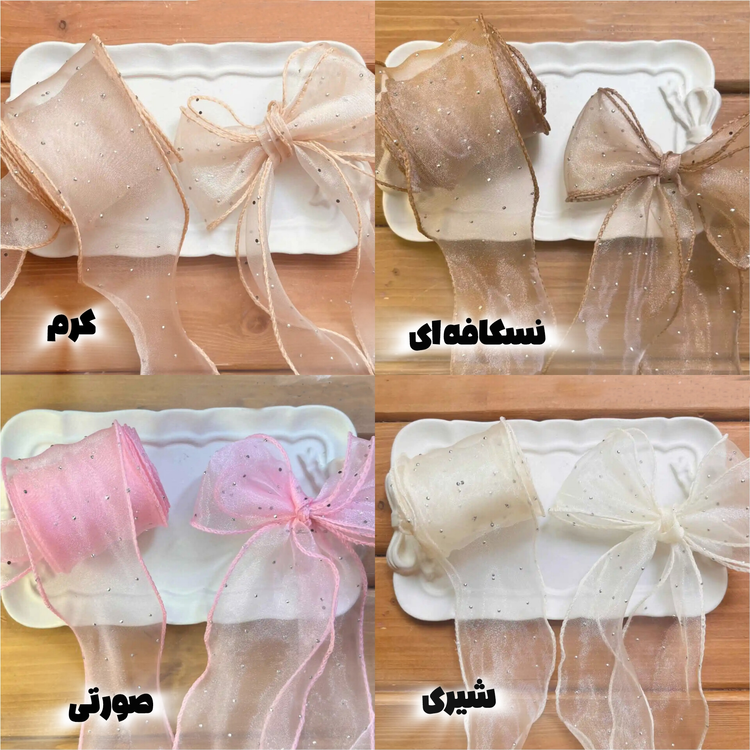 گیره مو فرانسوی مدل پاپیون دنباله دار طرح نقرهکوب