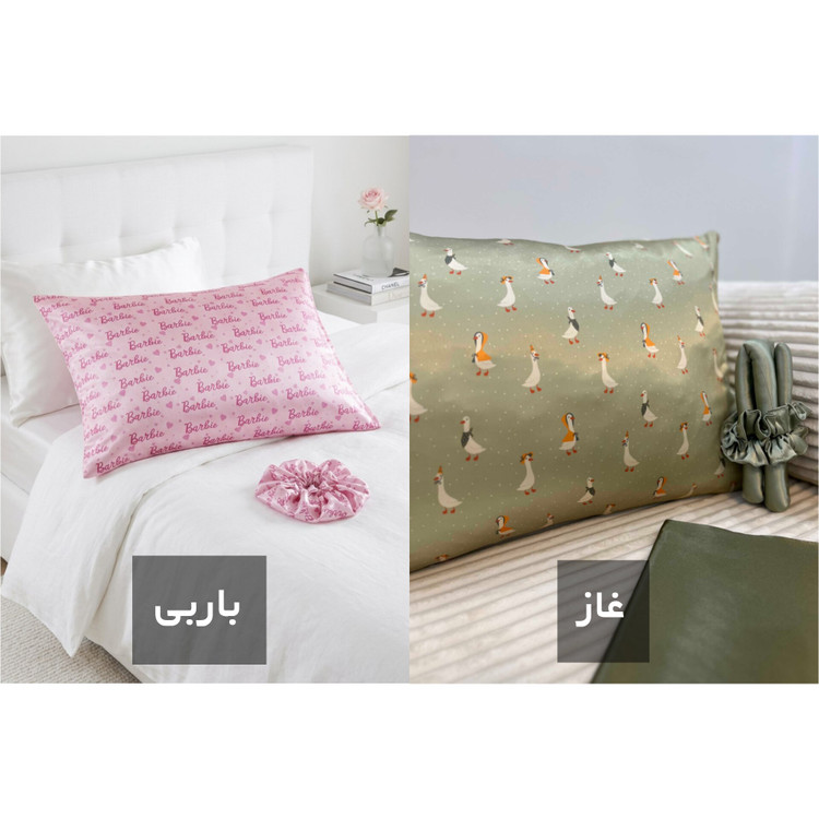 روبالشی ساتن طرح غاز